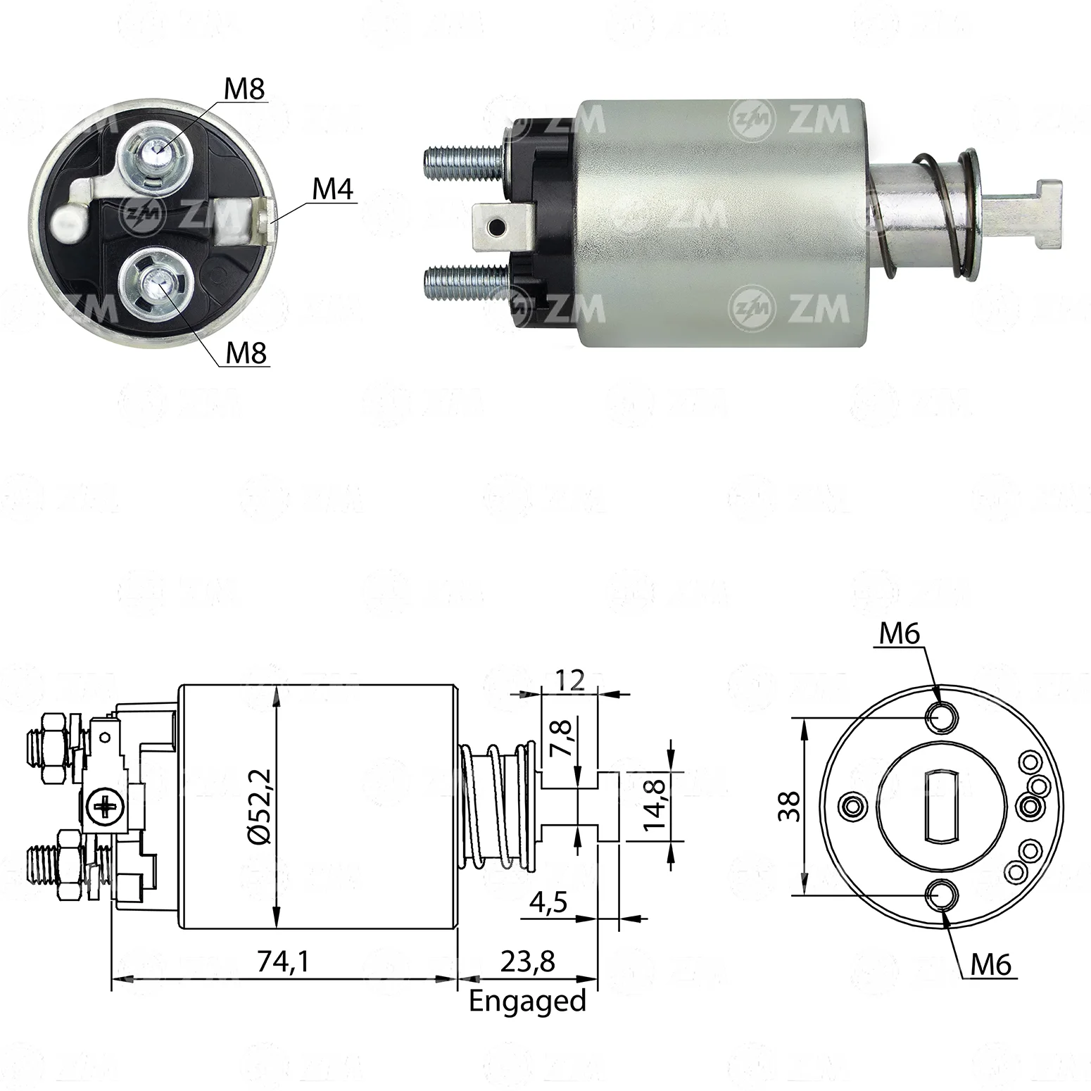 Relé de Partida ZM 688 ZM 688
