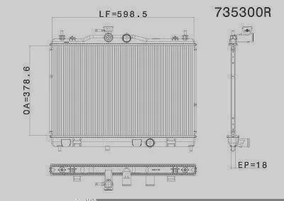 Radiador de Resfriamento VALEO 735300R