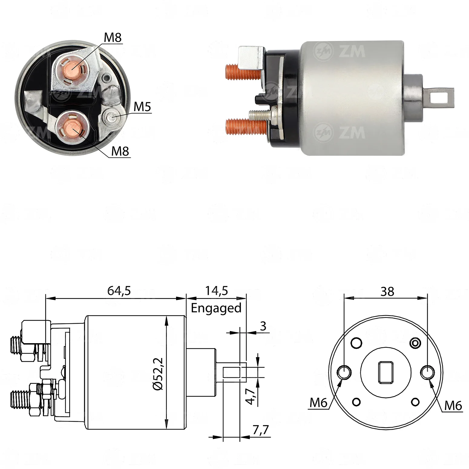 Relé de Partida ZM 2-710 ZM 2710
