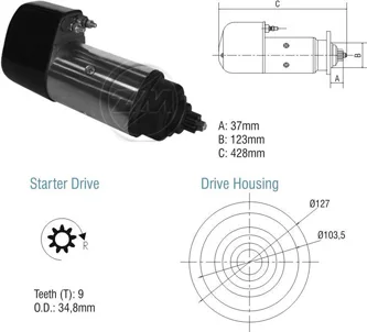 Motor de Partida ZM 80.101.04 ZM 8010104