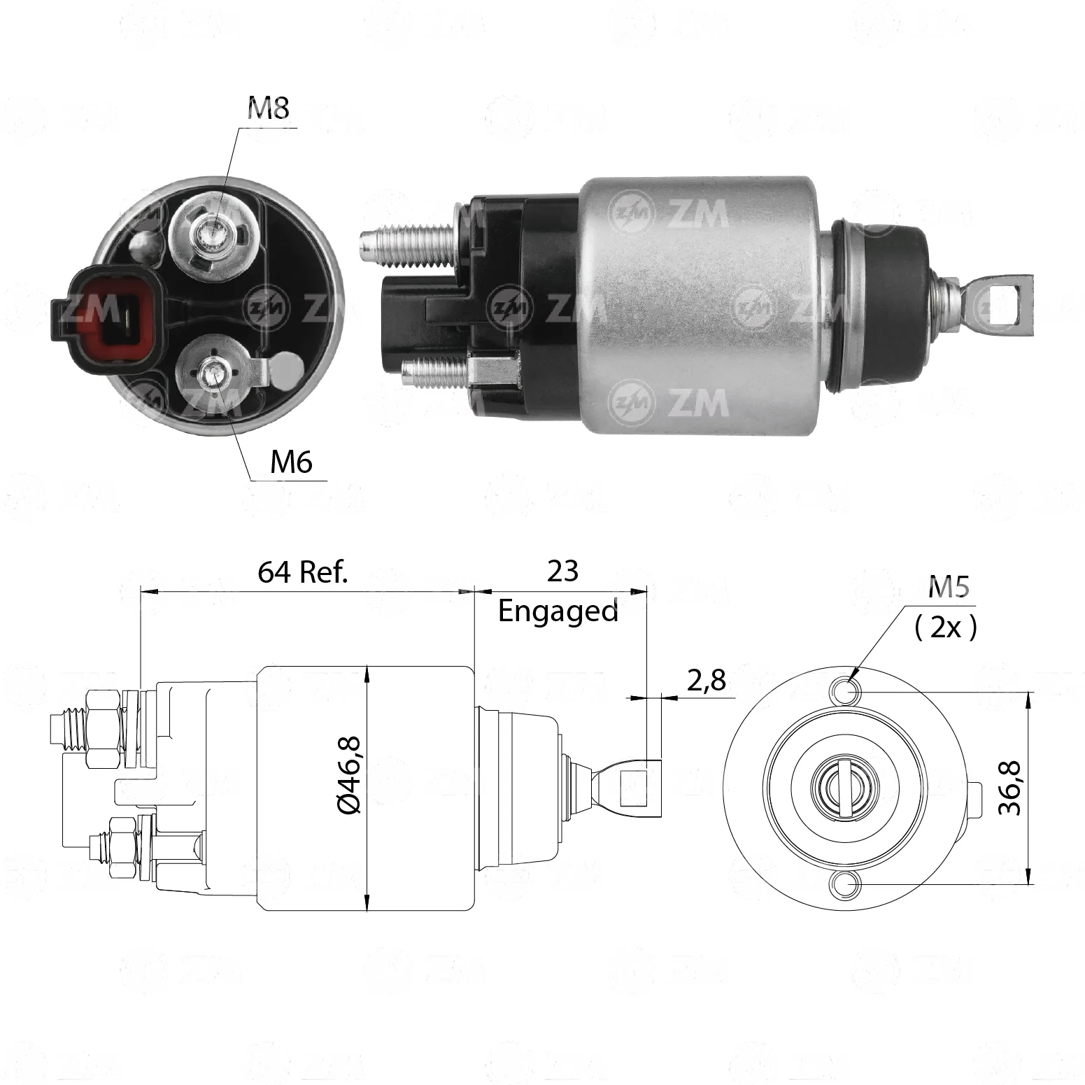 Relé de Partida ZM 5-281 ZM 5281
