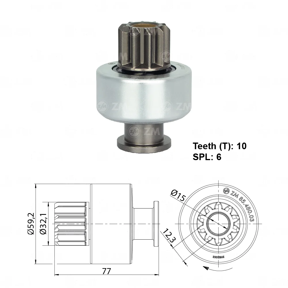 Impulsor de Partida ZM 85.480.03 ZM 8548003