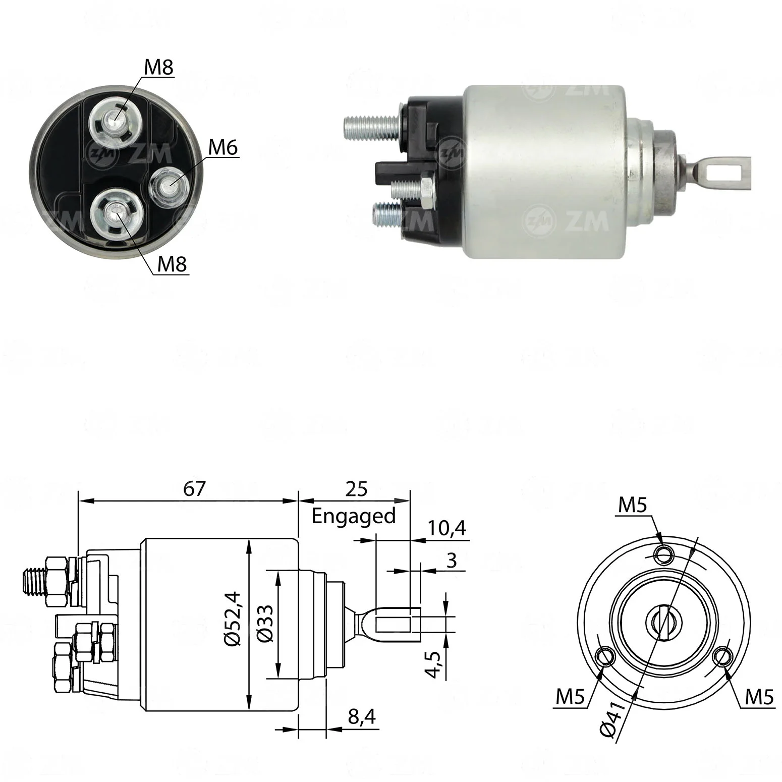 Relé de Partida ZM 3-381 ZM 3381