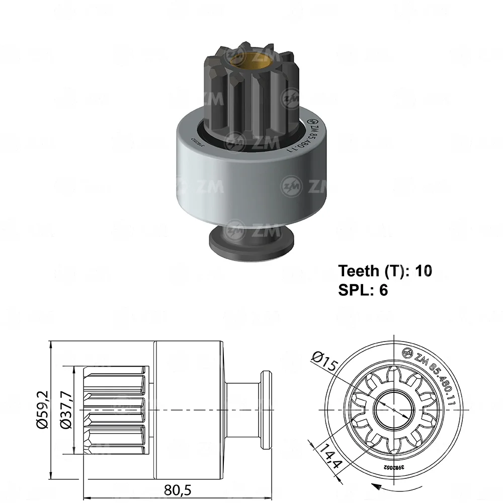 Impulsor de Partida ZM 85.480.11 ZM 8548011