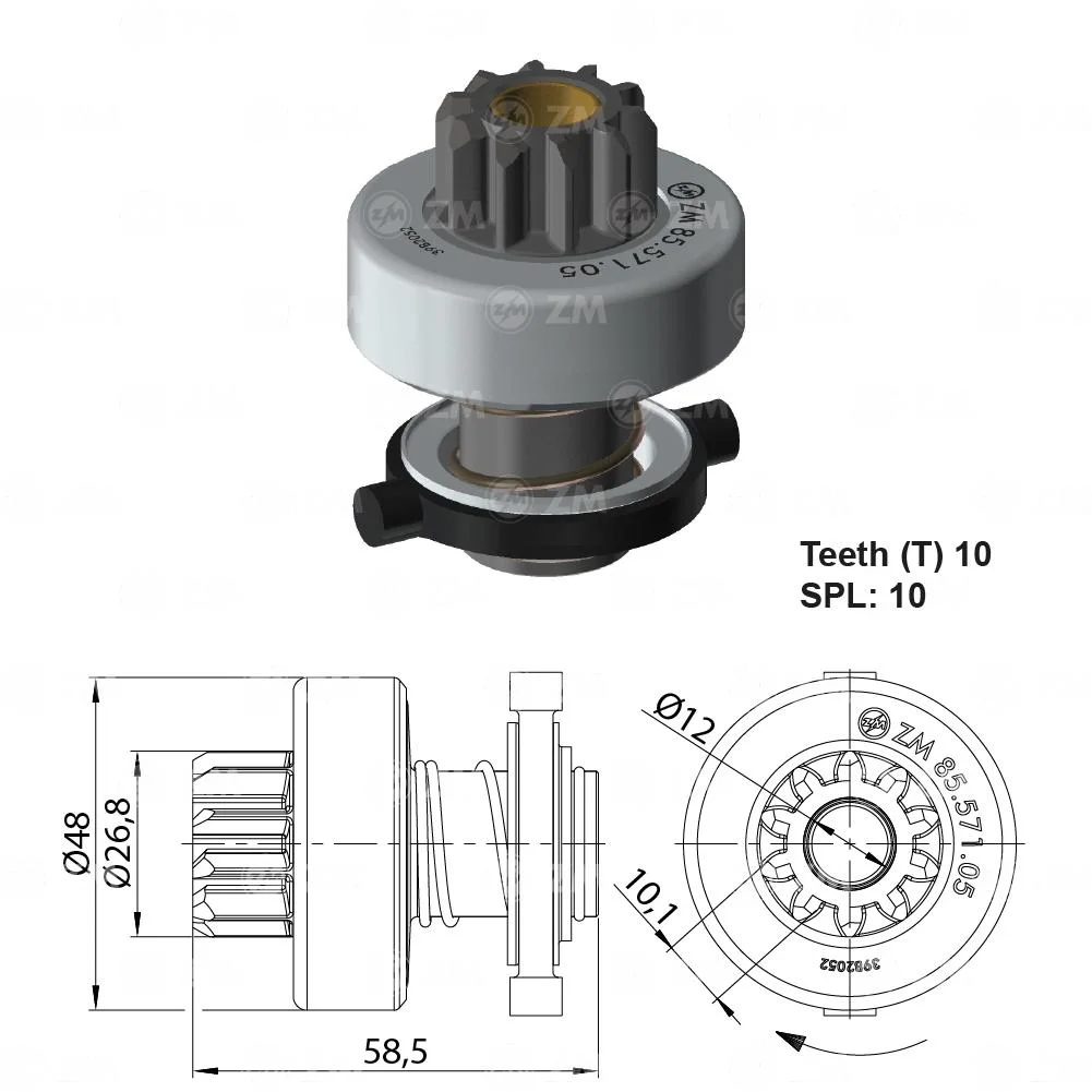 Impulsor de Partida ZM 85.571.05 ZM 8557105