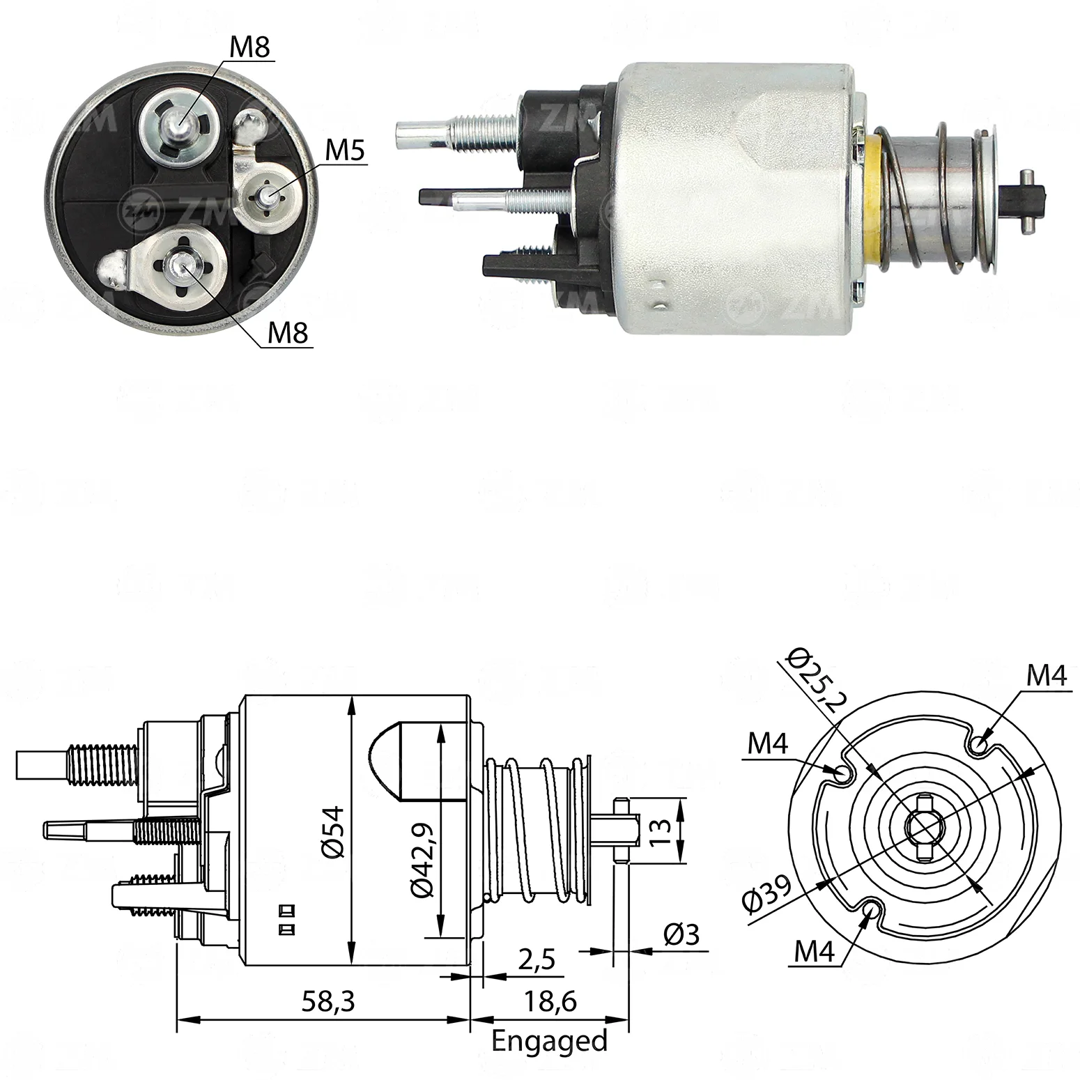 Relé de Partida ZM 8-494 ZM 8494