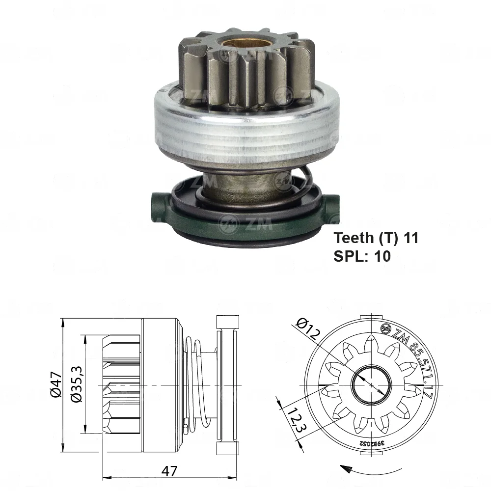 Impulsor de Partida ZM 85.571.17 ZM 8557117