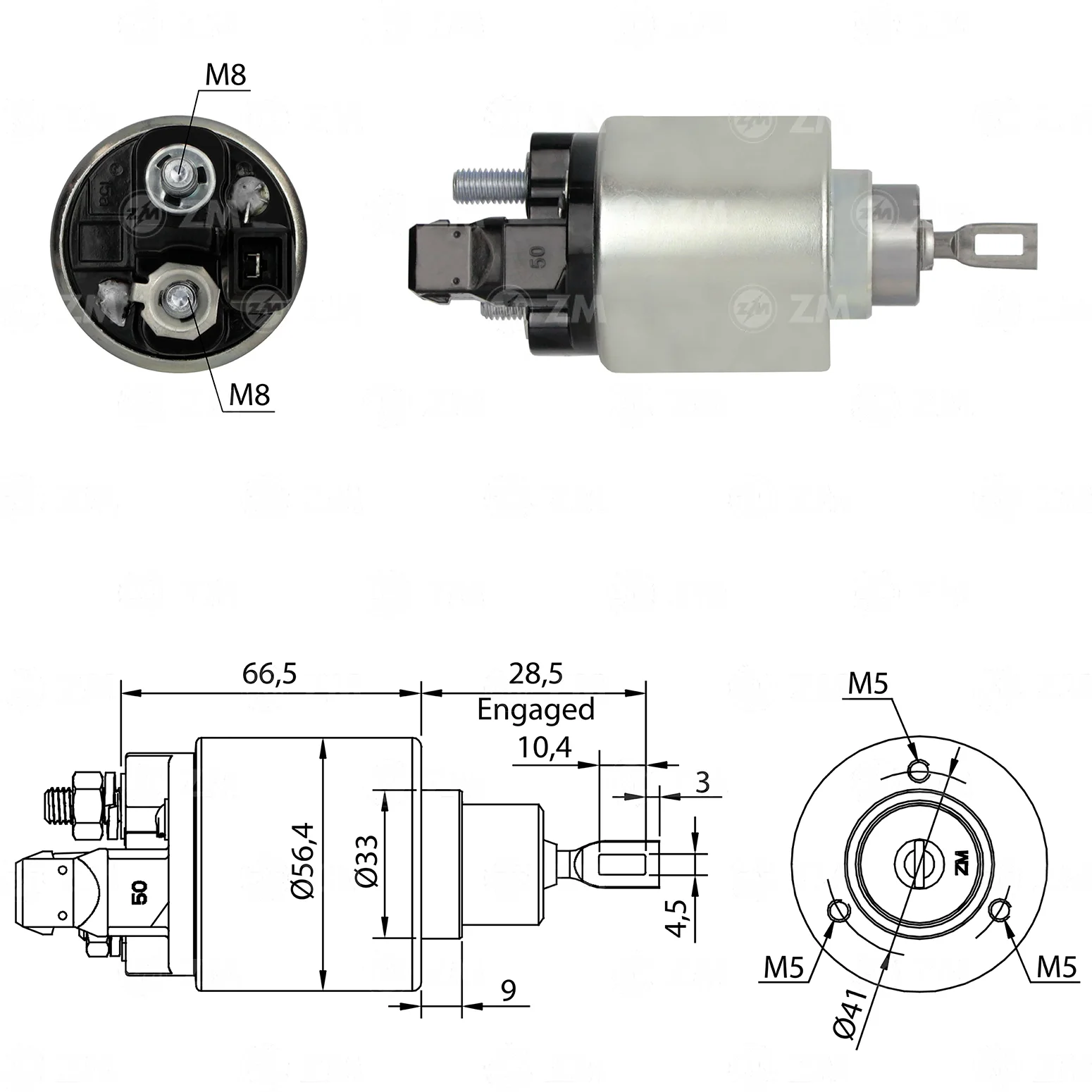 Relé de Partida ZM 1-972 ZM 1972