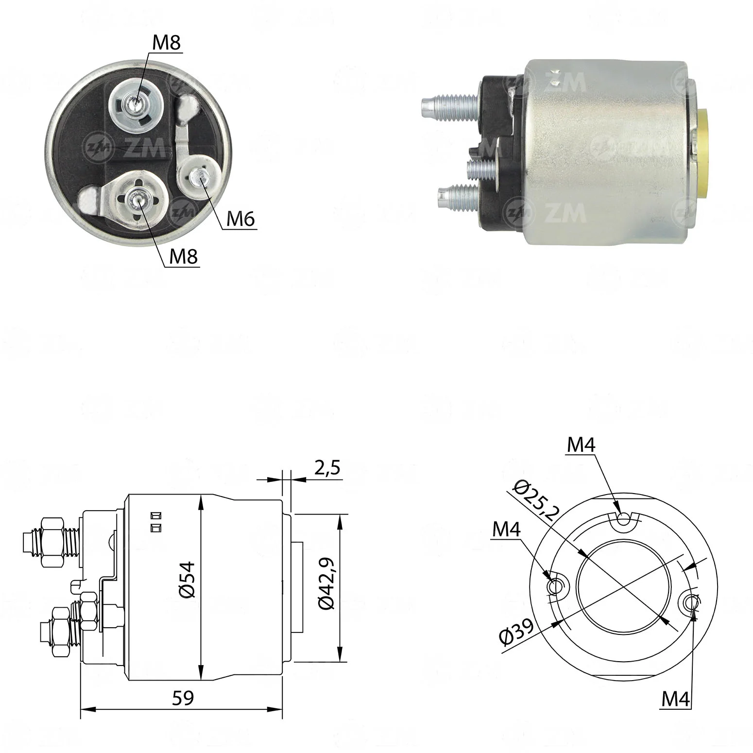 Relé de Partida ZM 498 ZM 498