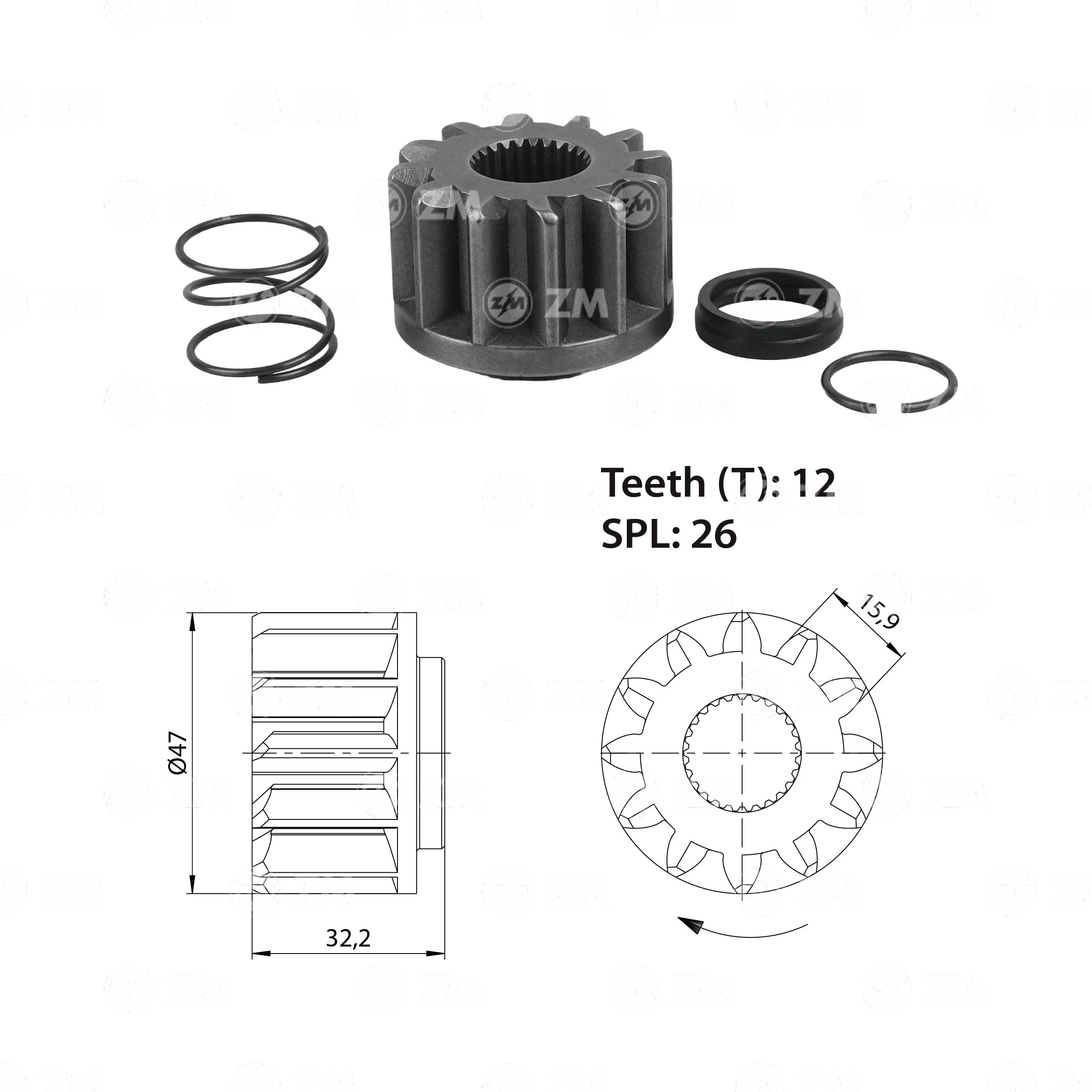 Pinhão ZM 85.890.20 ZM 8589020