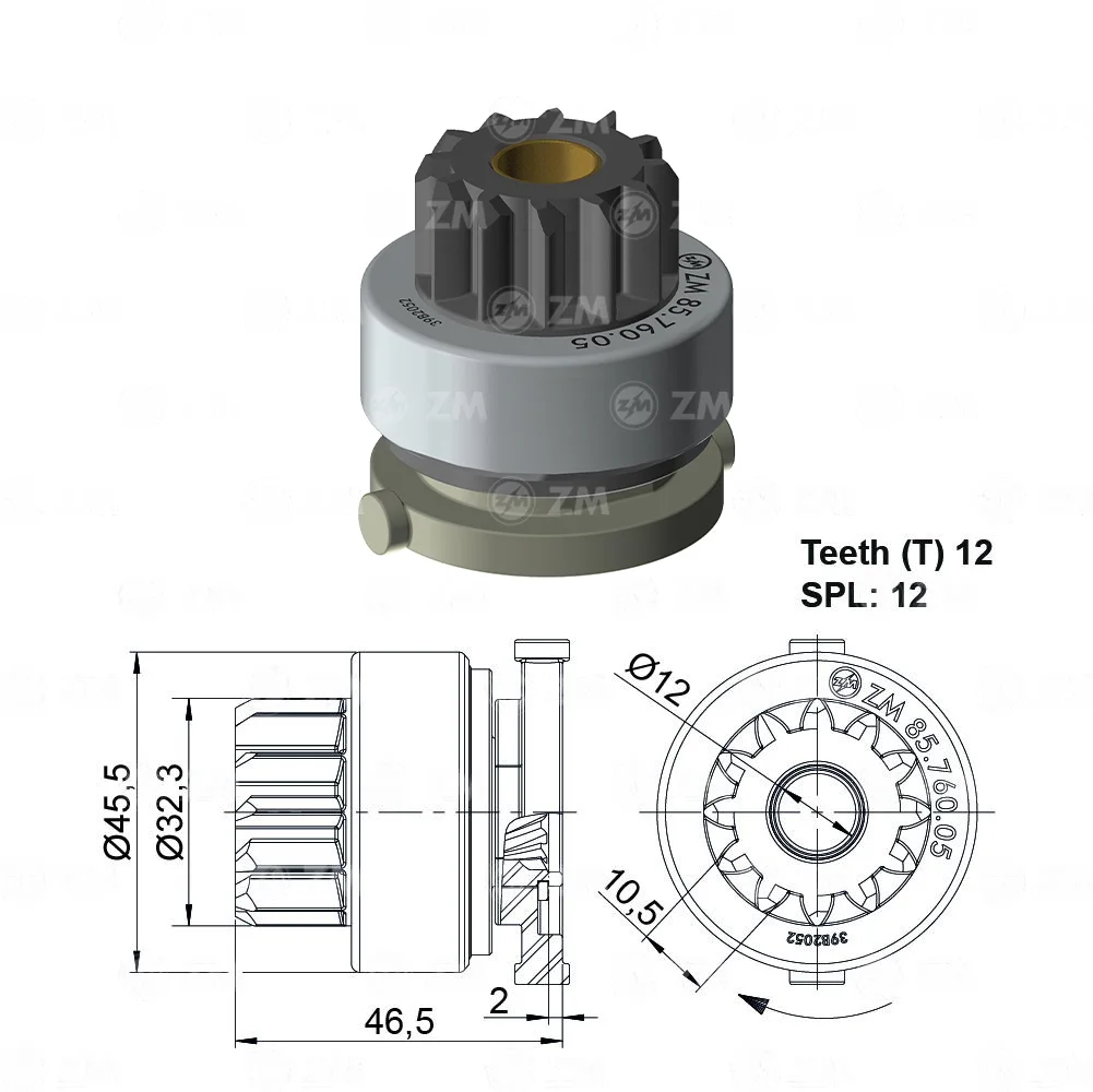 Impulsor de Partida ZM 85.760.05 ZM 8576005