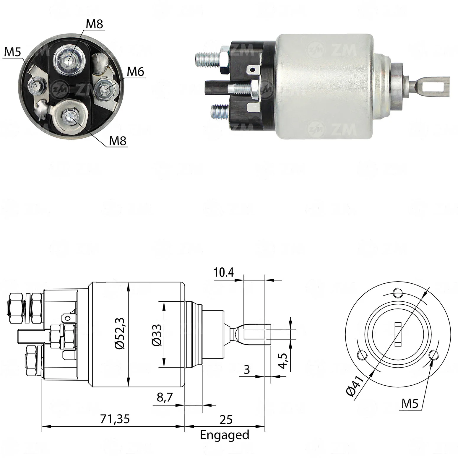 Relé de Partida ZM 378 ZM 378