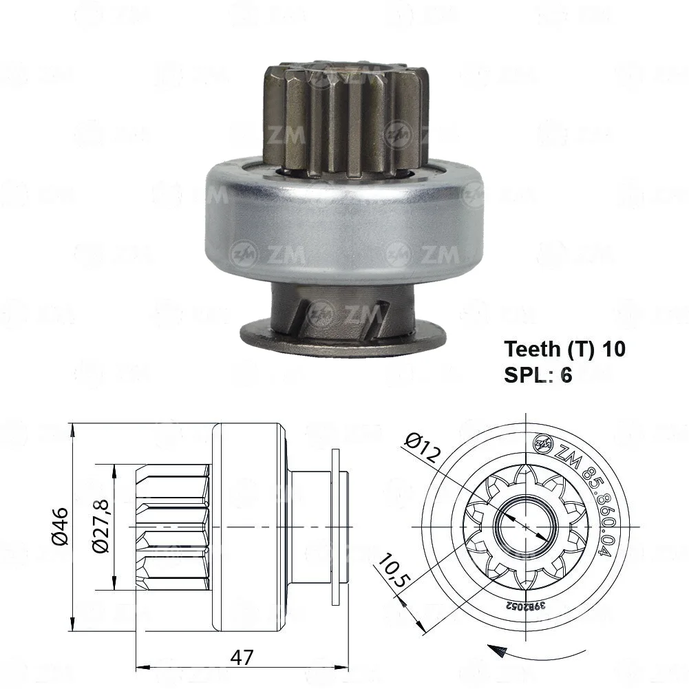 Impulsor de Partida ZM 85.860.04 ZM 8586004