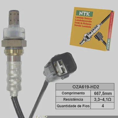 Sensor de Oxigênio NTK OZA619-HD2