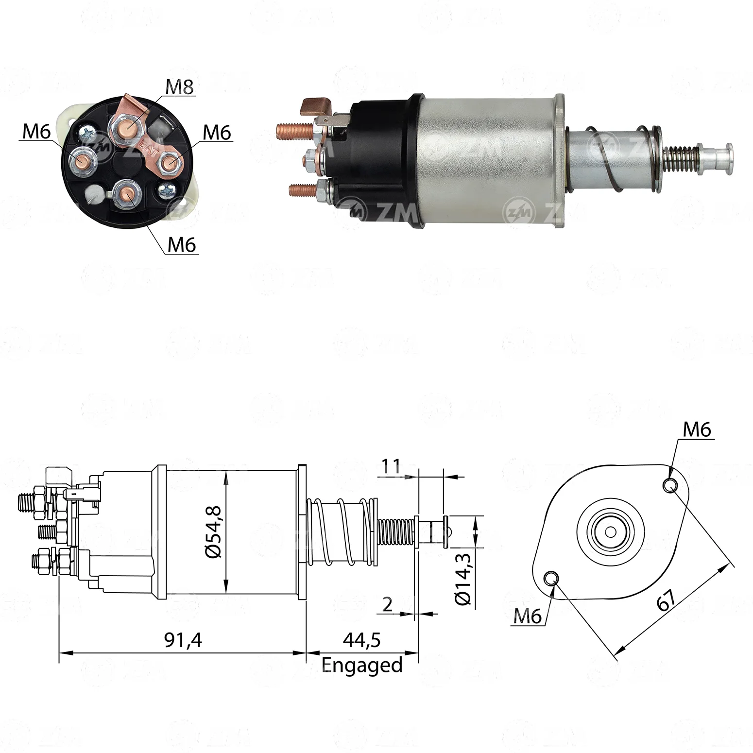 Relé de Partida ZM 611 ZM 611