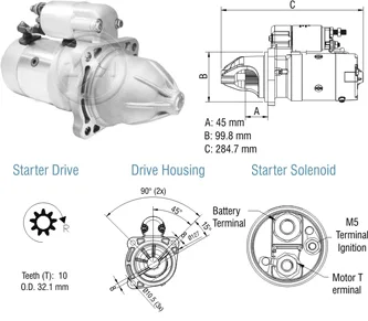 Motor de Partida ZM 80.480.03 ZM 8048003
