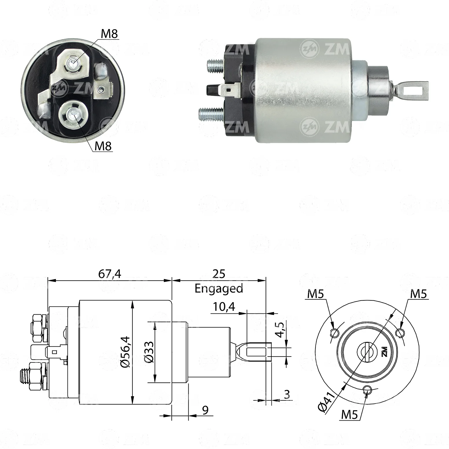 Relé de Partida ZM 3-777 ZM 3777