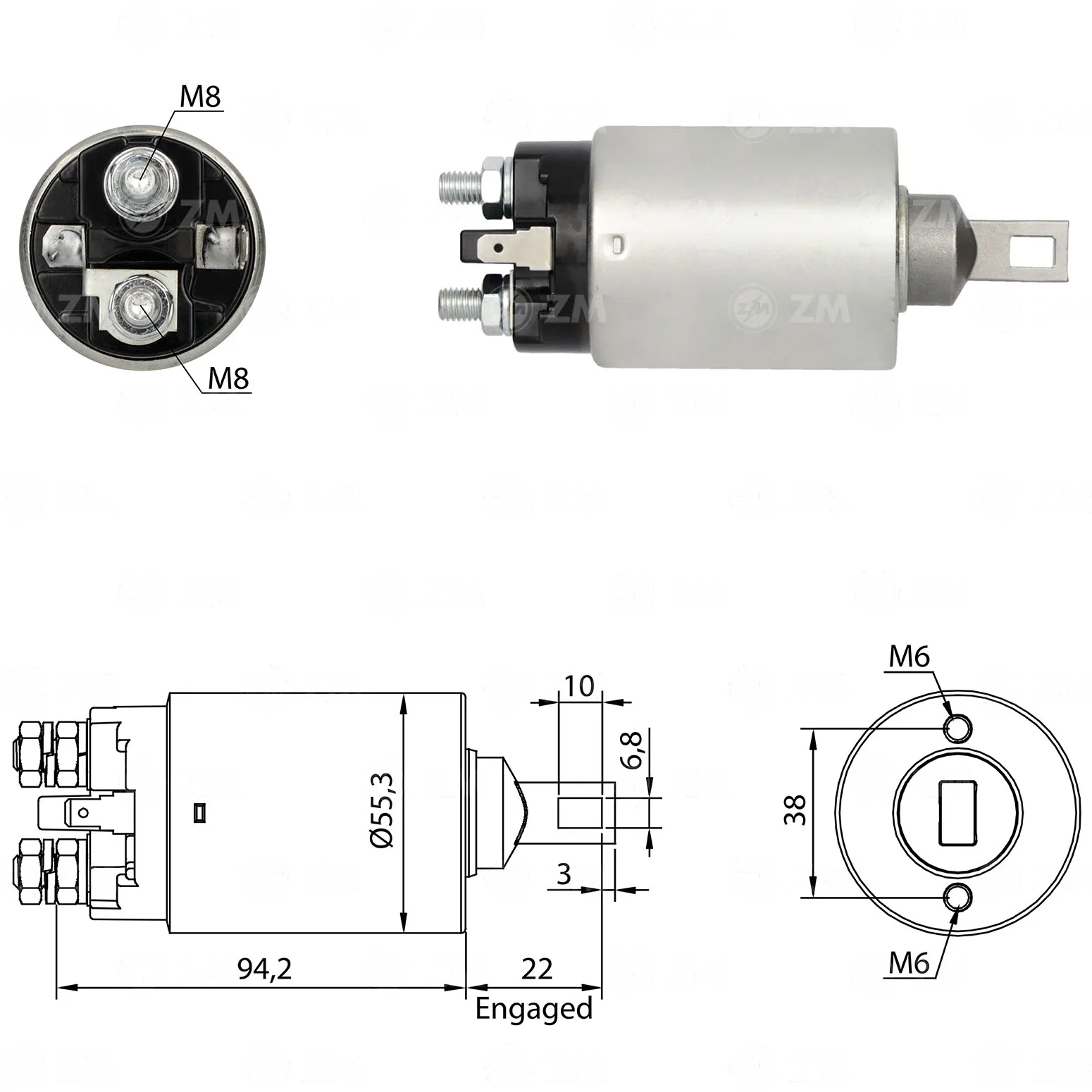 Relé de Partida ZM 1-891 ZM 1891