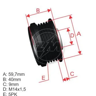 Polia OAP ZM 96.005.20 ZM 9600520