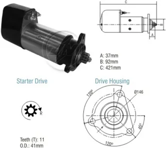 Motor de Partida ZM 80.101.05 ZM 8010105