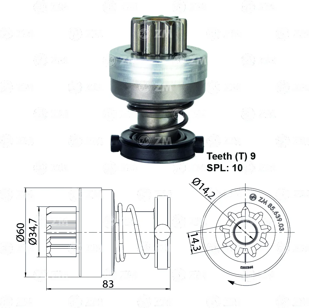 Impulsor de Partida ZM 85.639.03 ZM 8563903