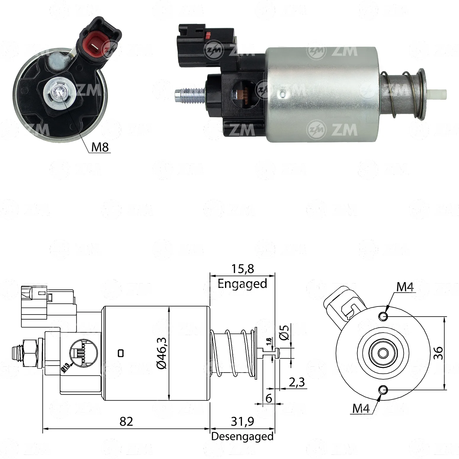 Relé de Partida ZM 6-665 ZM 6665
