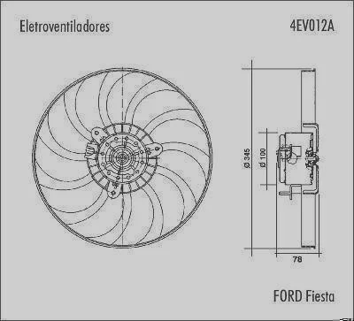 Eletroventilador VALEO 4EV012A