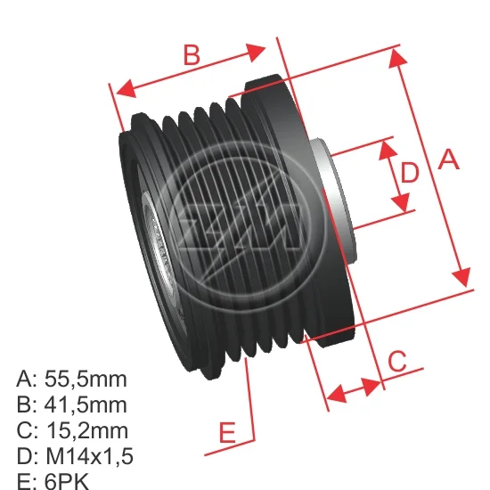 Polia OAP ZM 96.005.51 ZM 9600551