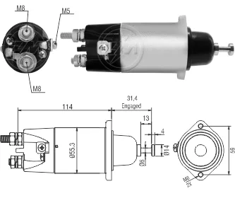 Relé de Partida ZM 2-898 ZM 2898