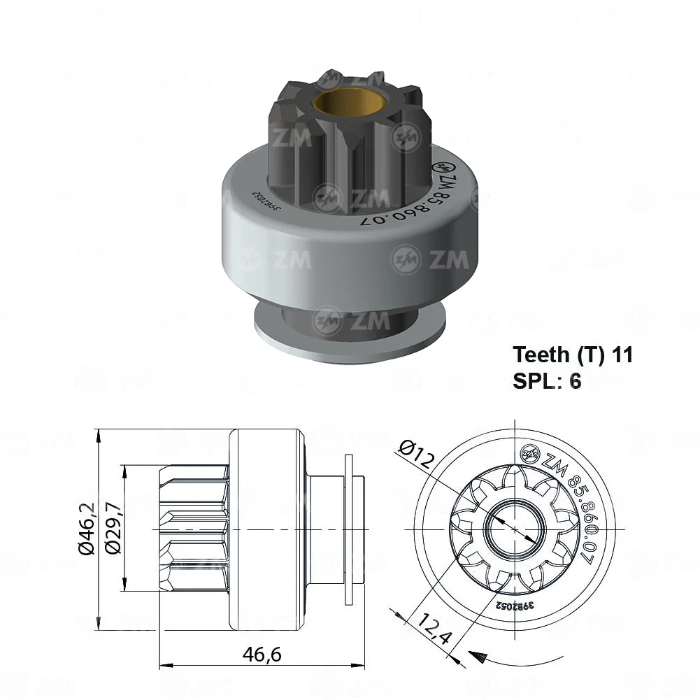 Impulsor de Partida ZM 85.860.07 ZM 8586007
