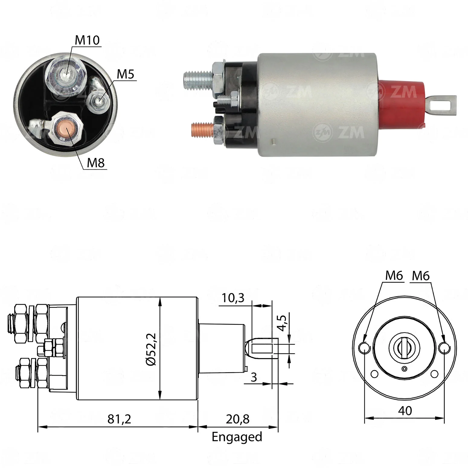 Relé de Partida ZM 1-485 ZM 1485
