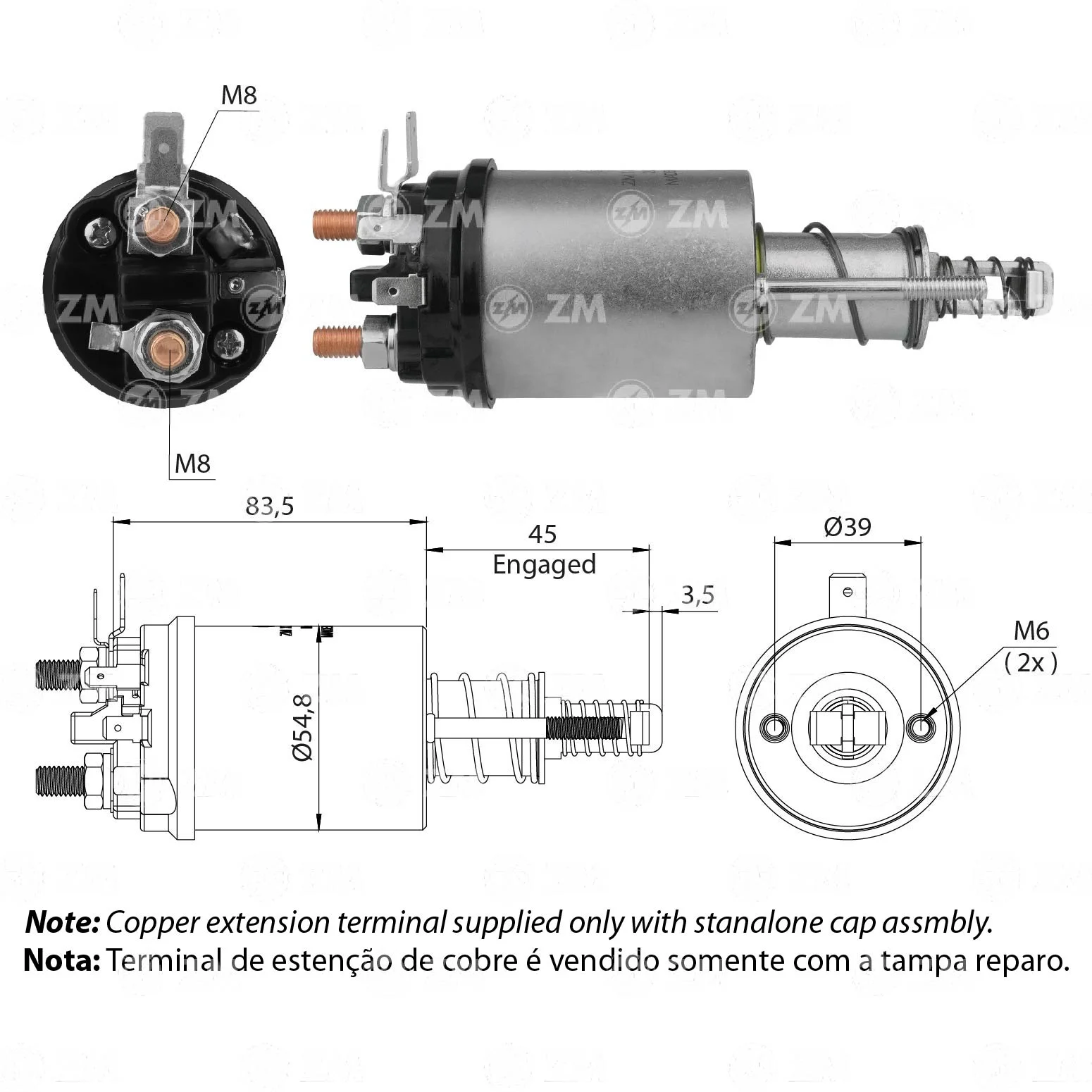 Relé de Partida ZM 1-613 ZM 1613