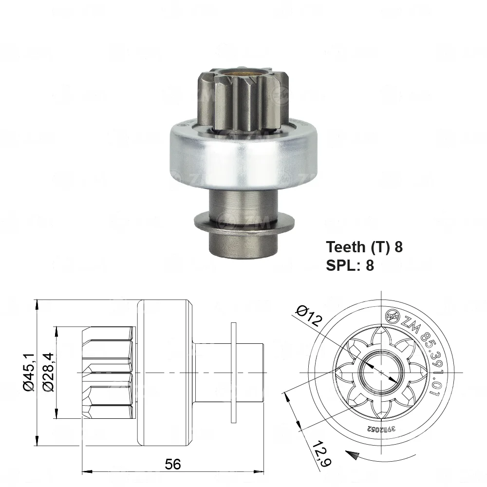 Impulsor de Partida ZM 85.391.01 ZM 8539101