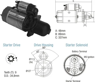 Motor de Partida ZM 80.103.04 ZM 8010304