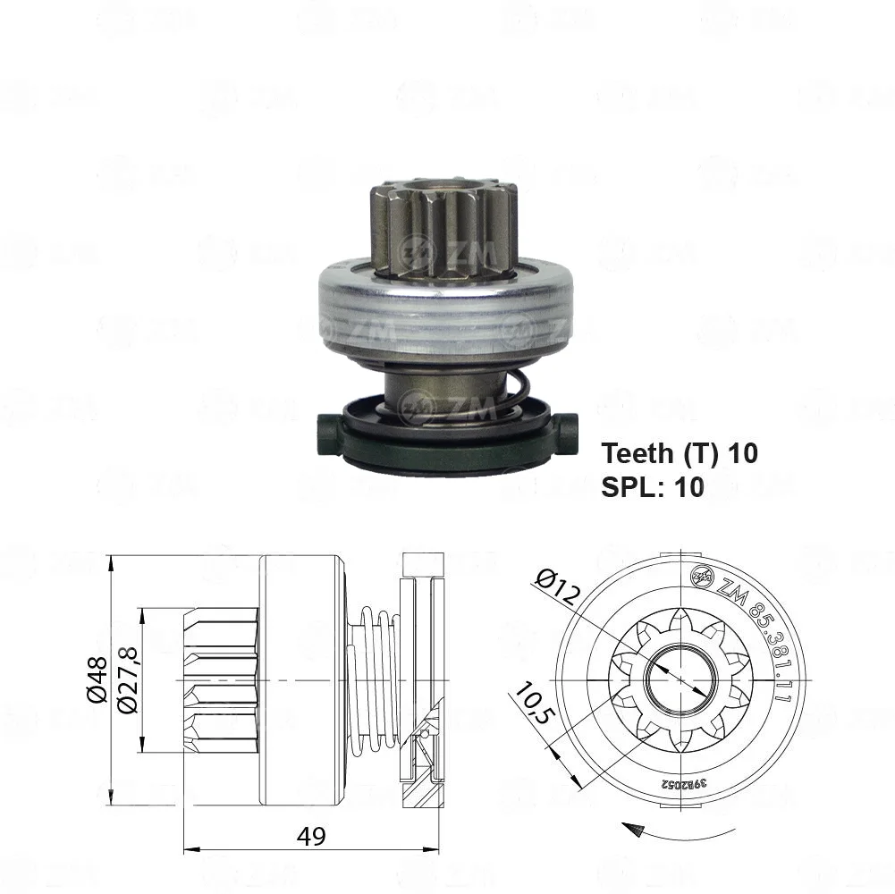 Impulsor de Partida ZM 85.381.11 ZM 8538111