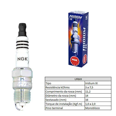 Vela de Ignição NGK UR6IX