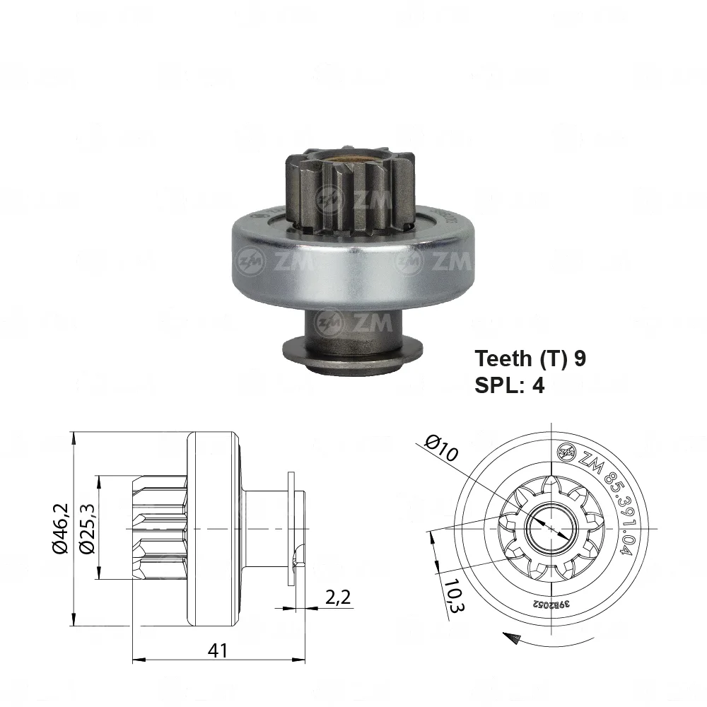 Impulsor de Partida ZM 85.391.04 ZM 8539104