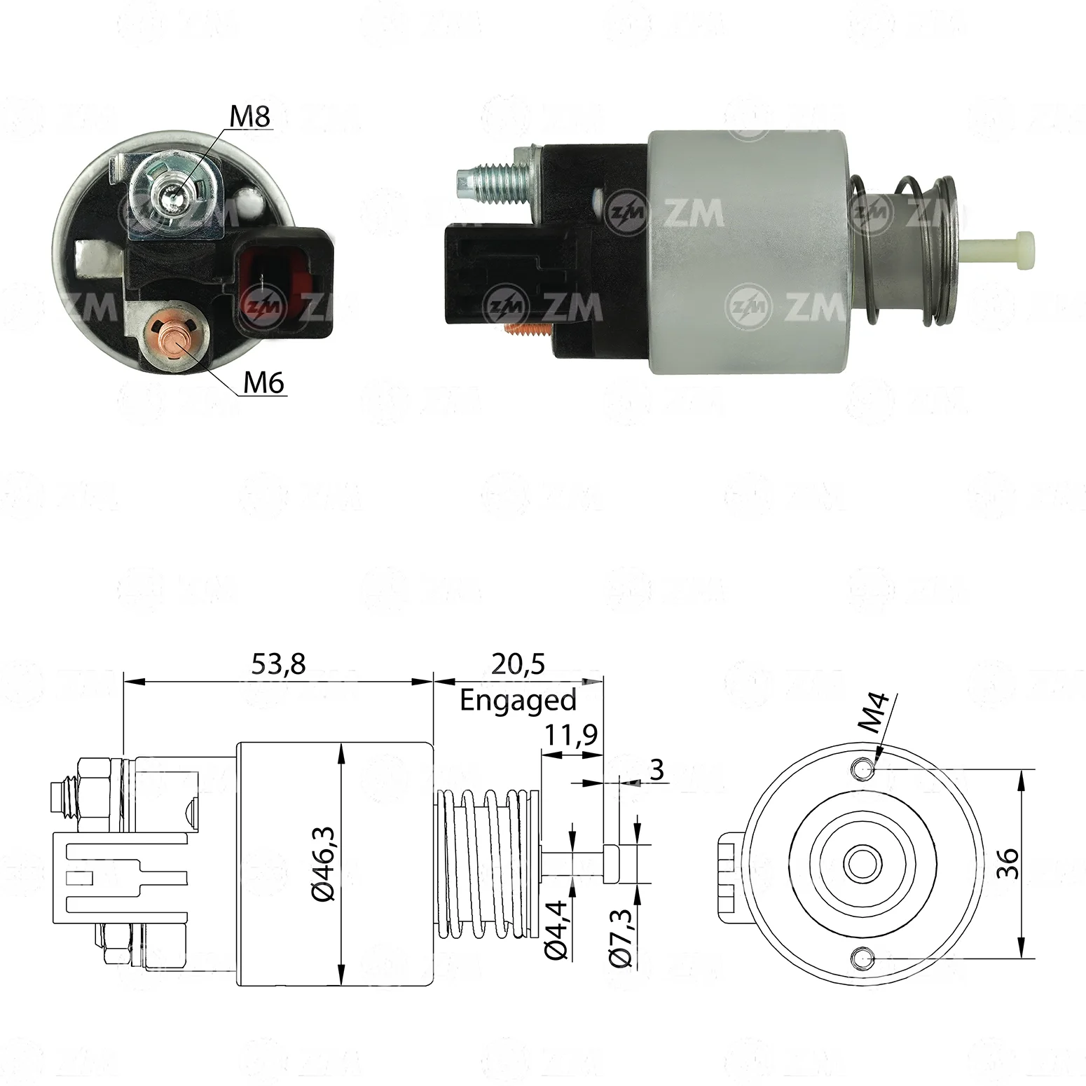 Relé de Partida ZM 2-261 ZM 2261