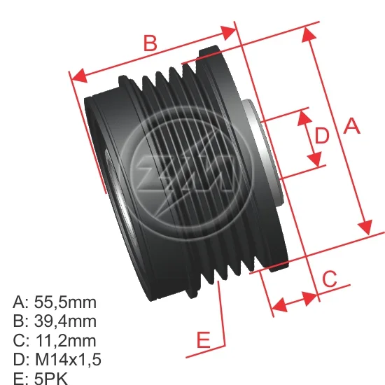 Polia OAP ZM 96.005.05 ZM 9600505
