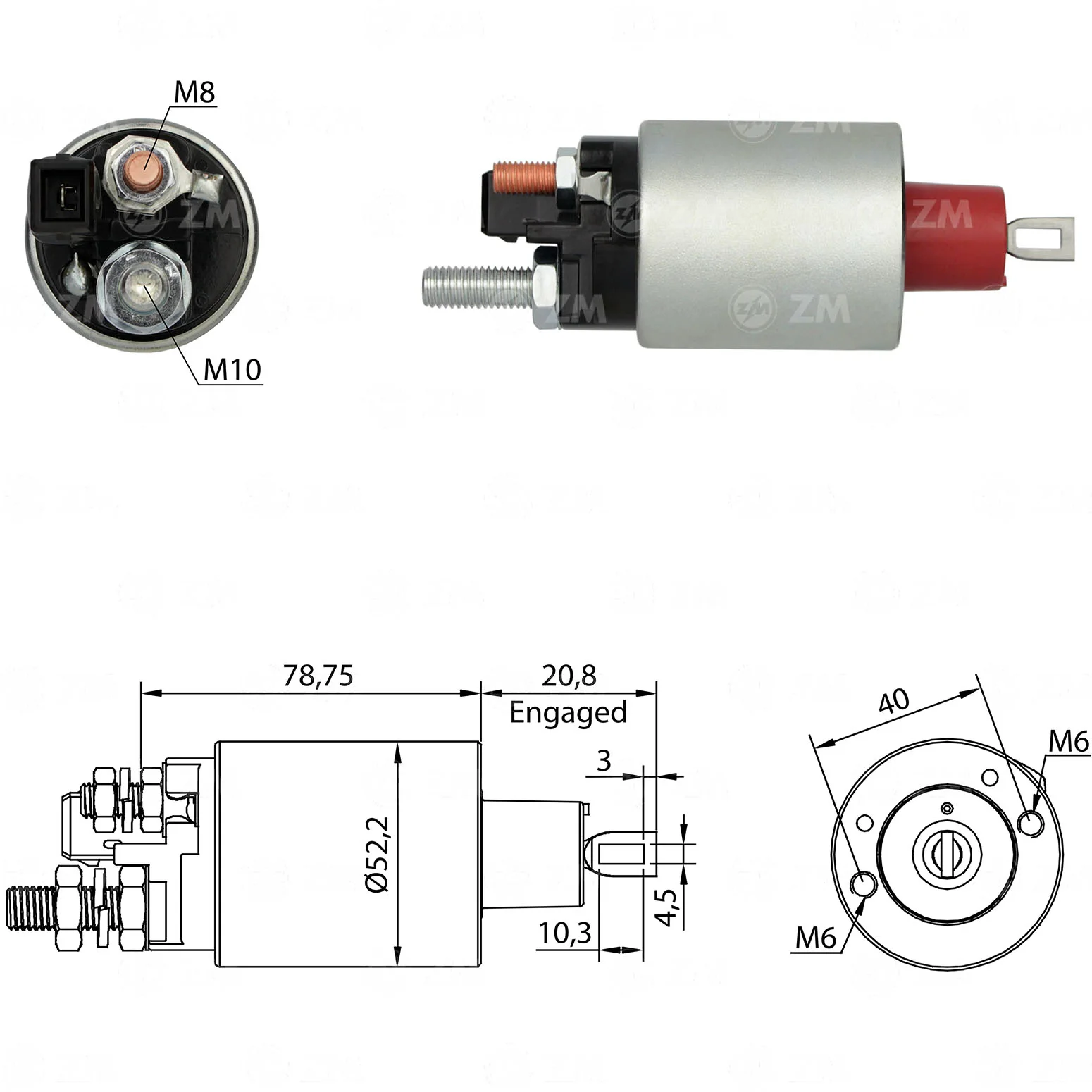 Relé de Partida ZM 4-482 ZM 4482