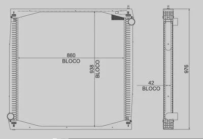 Bloco Para Radiador MAGNETI MARELLI 90403MM