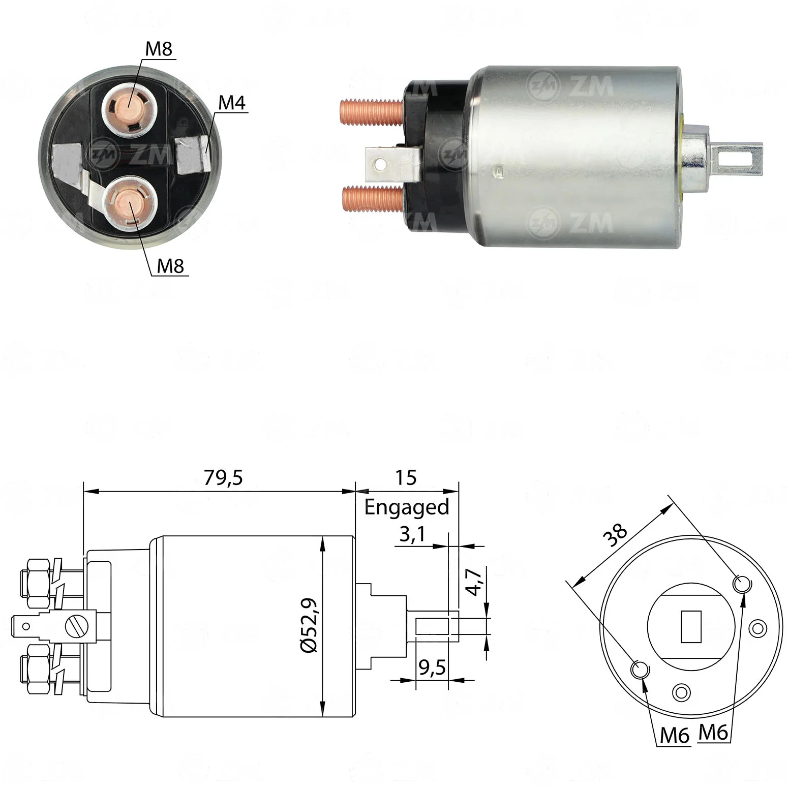 Relé de Partida ZM 1-981 ZM 1981