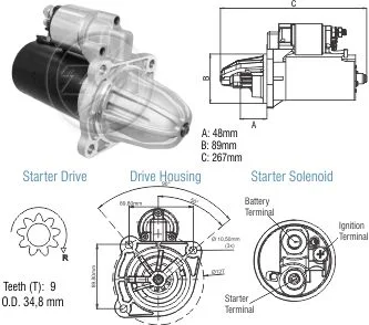 Motor de Partida ZM 80.132.02 ZM 8013202