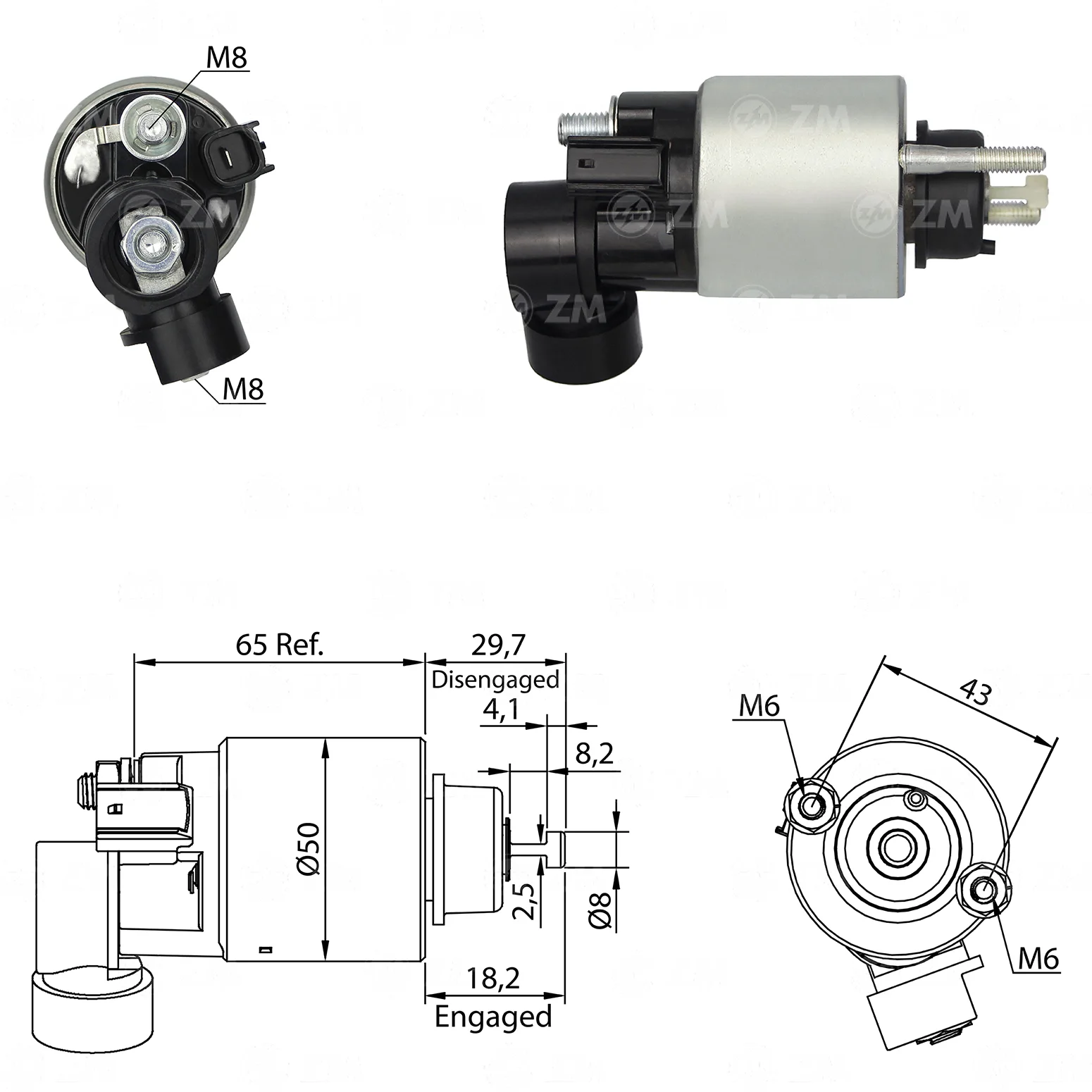 Relé de Partida ZM 1-705 ZM 1705