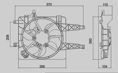 Eletroventilador MAGNETI MARELLI N9674001MM
