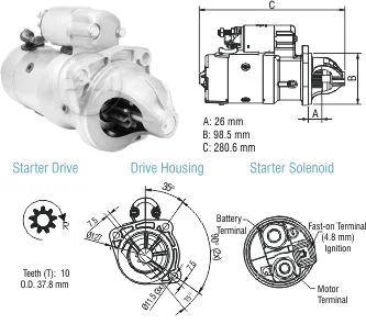 Motor de Partida ZM 80.480.10 ZM 8048010