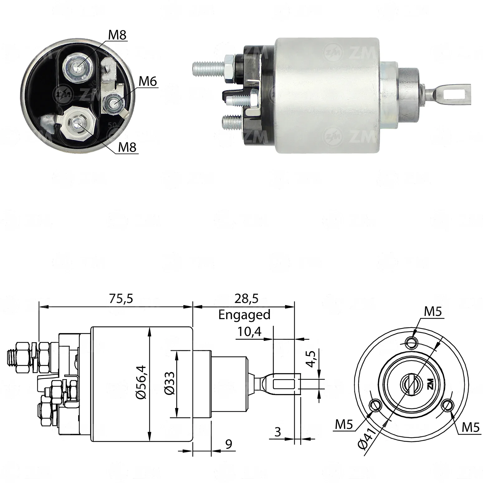 Relé de Partida ZM 2-479 ZM 2479
