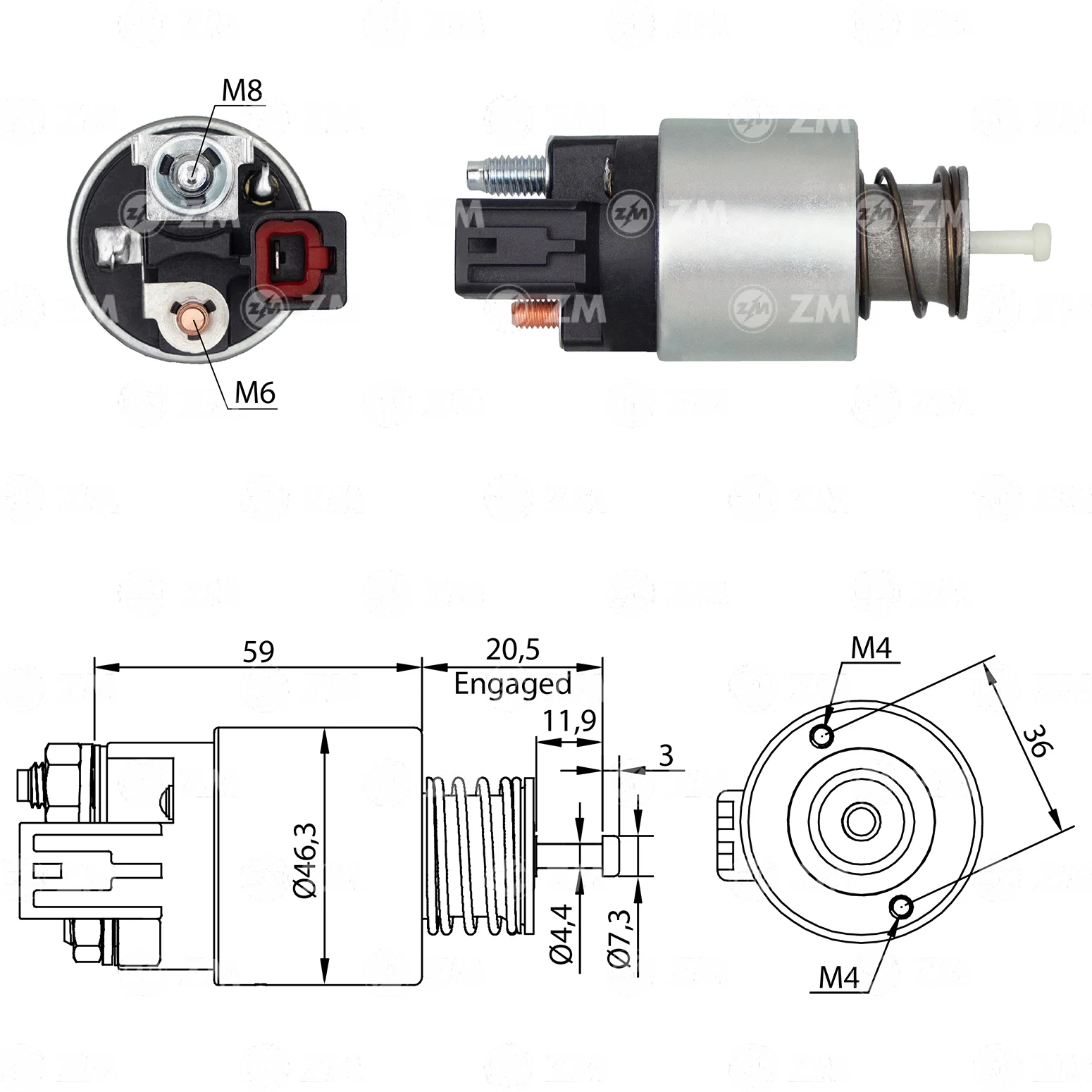 Relé de Partida ZM 5-261 ZM 5261