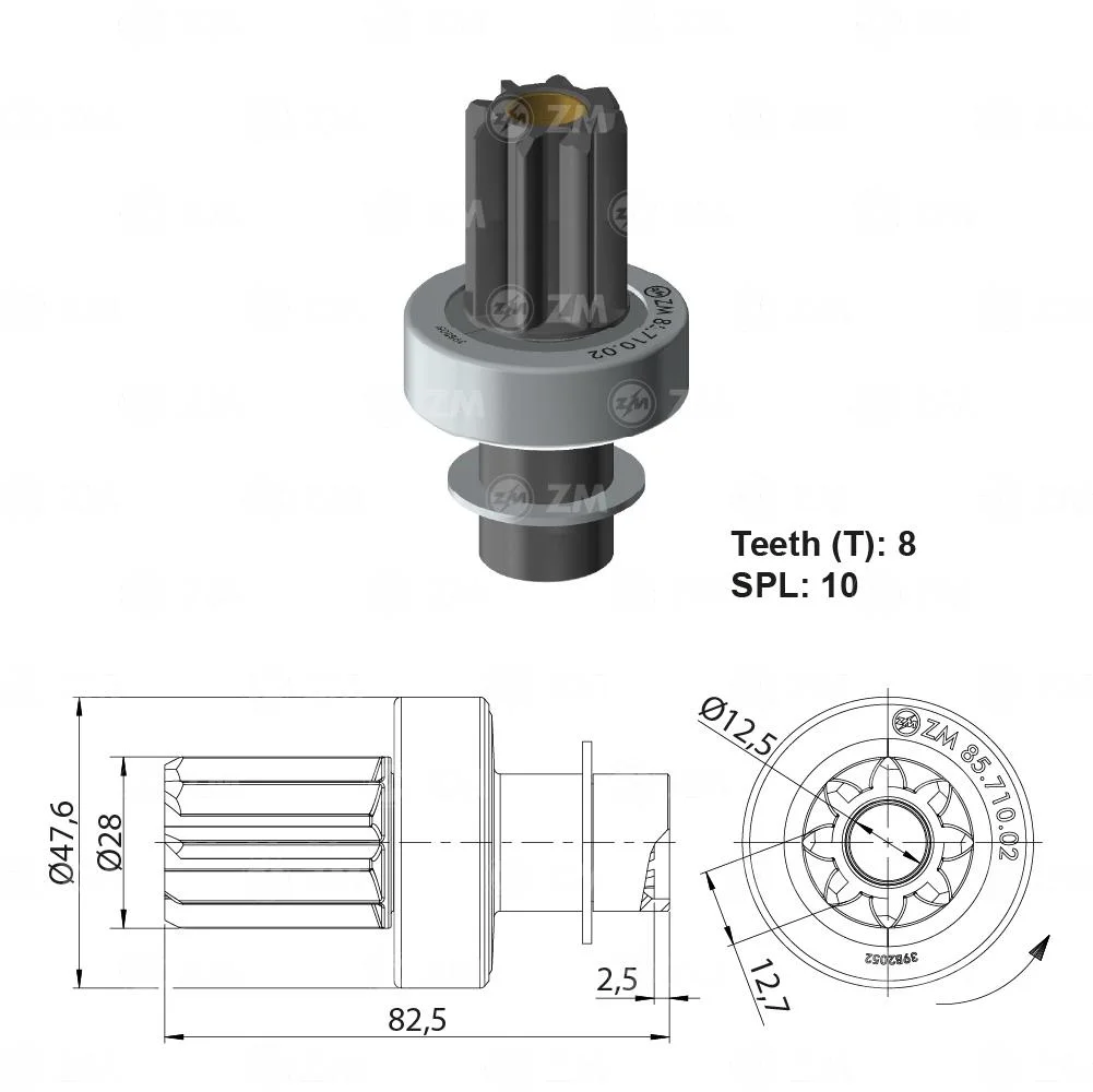 Impulsor de Partida ZM 85.710.02 ZM 8571002