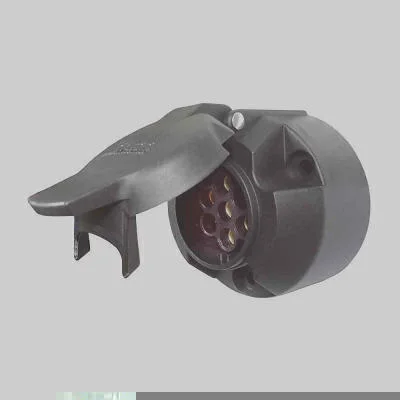 Tomada Engate Fêmea (Fixa) Redonda 7 Polos Polarizada Nylon